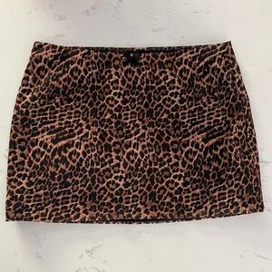 Edikted Leopard Print Mini Skirt